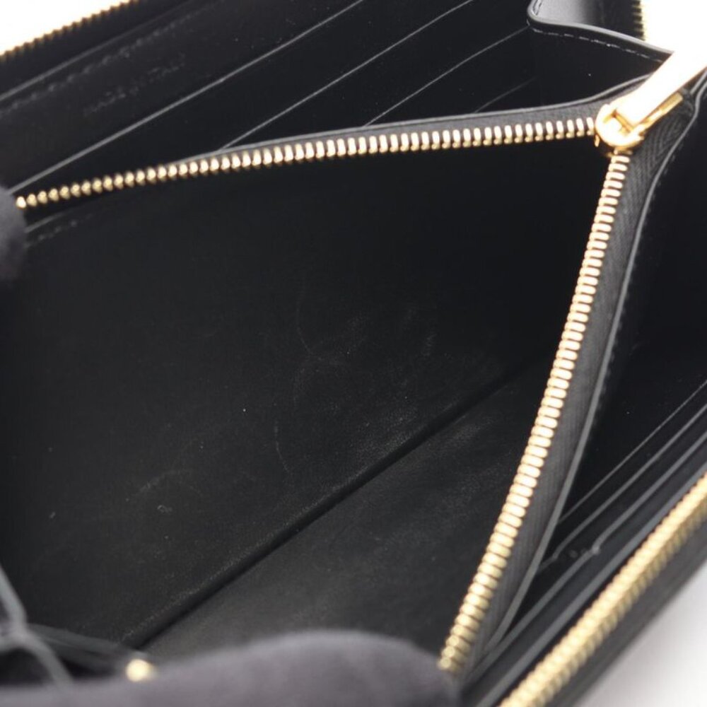 Celine Round Long Wallet Triomphe Large Zip Wallet 10 B55 2 BQ3 38 NO Black - Picture 5 of 7